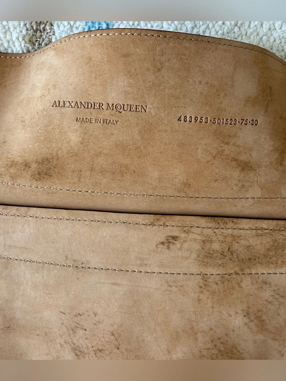 Alexander McQueen 2017 Embroidered Leather Corset Obi Belt - Runway Piece